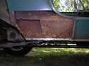 Right rear sill cut away Right rear sill cut away